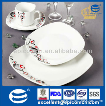 high grade porcelain tableware with classic geometric painting
